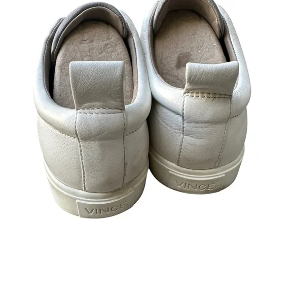 Vince Cream and grey Casual Slip-On sneaker leather size 9 - Picture 6 of 10